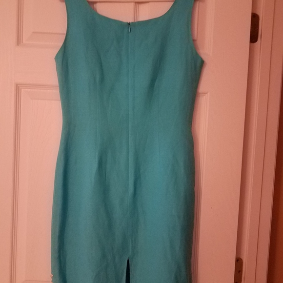 Turquiose dress with pearl bead embroidery - Picture 3 of 4